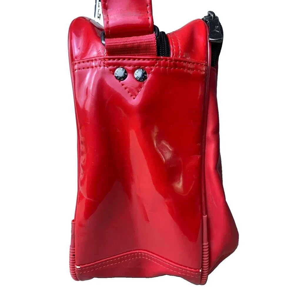 Vintage Vinyl Puma Athletic Messenger Gym Bag Red